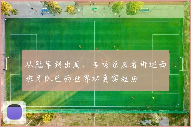 从冠军到出局：专访亲历者讲述西班牙队巴西世界杯真实经历